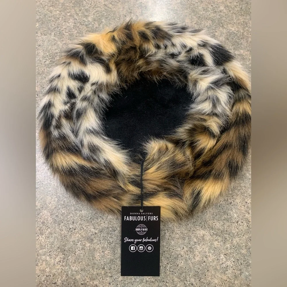 Donna Salyers Fabulous Furs Animal Print Faux Leopard Beret Hat - BRAND NEW! - Picture 4 of 6